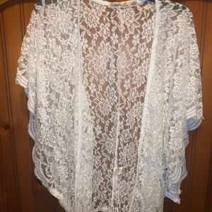 Lace Cardigan short sleeves, size Small